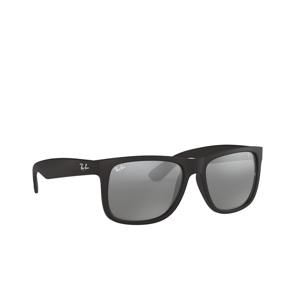 Ray-Ban JUSTIN Sunglasses 622/6G Rubber Black - three-quarters view