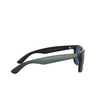 Ray-Ban JUSTIN Sunglasses 646880 green metallic on black - product thumbnail 3/4
