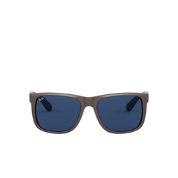 Ray-Ban® Square Sunglasses: RB4165 Justin color 647080 Brown Metallic On Black 
