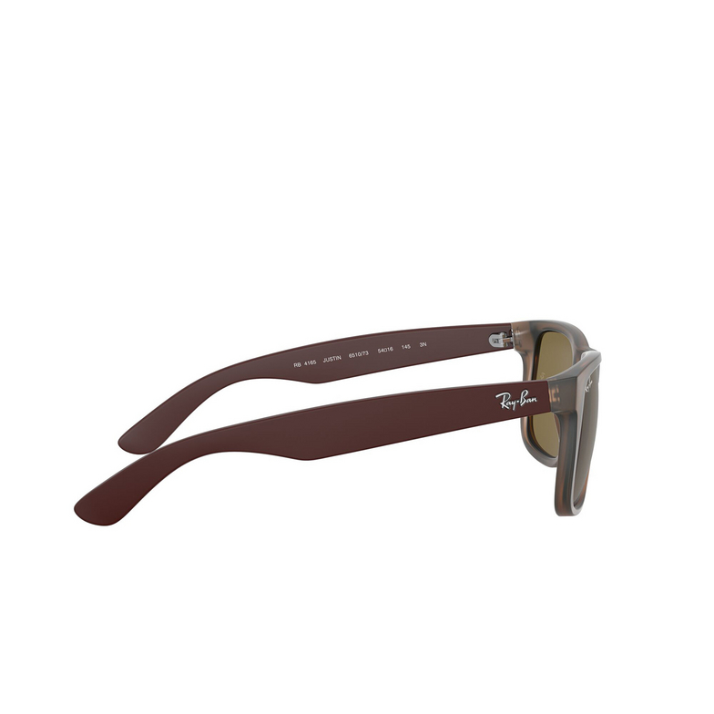 Ray-Ban JUSTIN Sunglasses 651073 rubber transparent brown - 3/4
