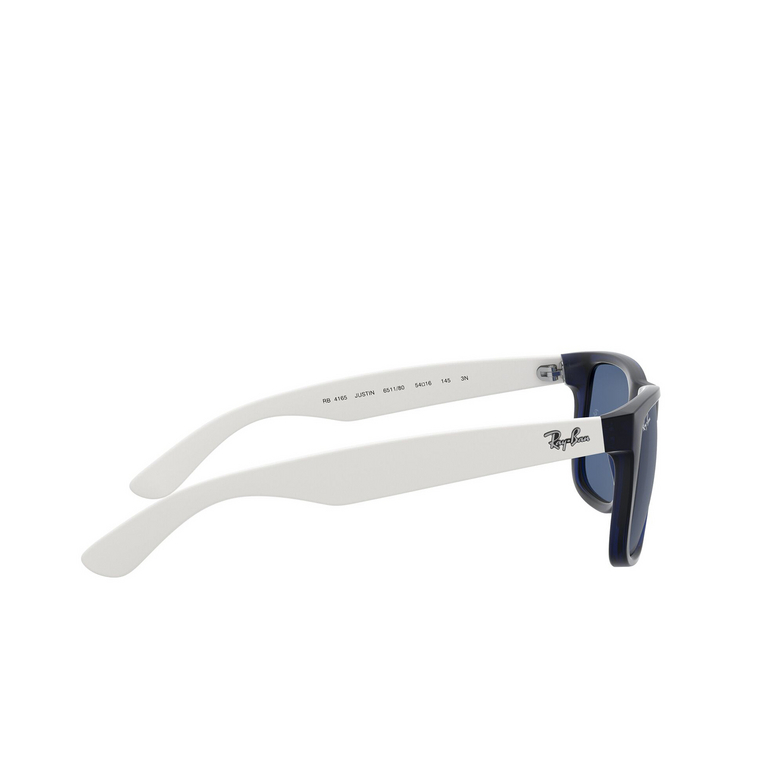 Ray-Ban JUSTIN Sunglasses 651180 rubber transparent blue - 3/4