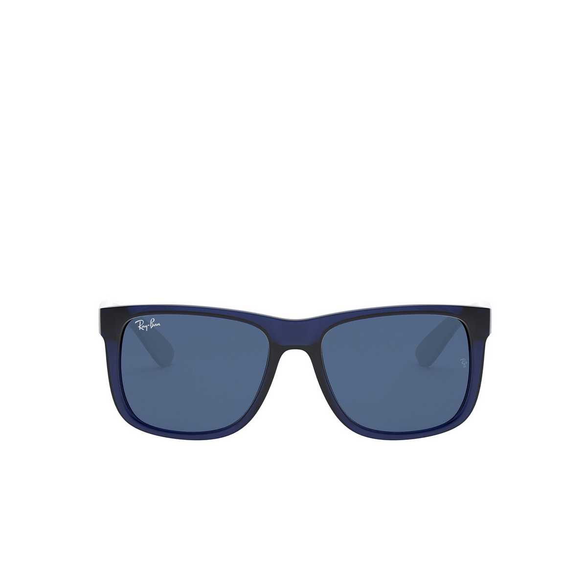 Ray-Ban JUSTIN Sunglasses 651180 Rubber Transparent Blue - front view