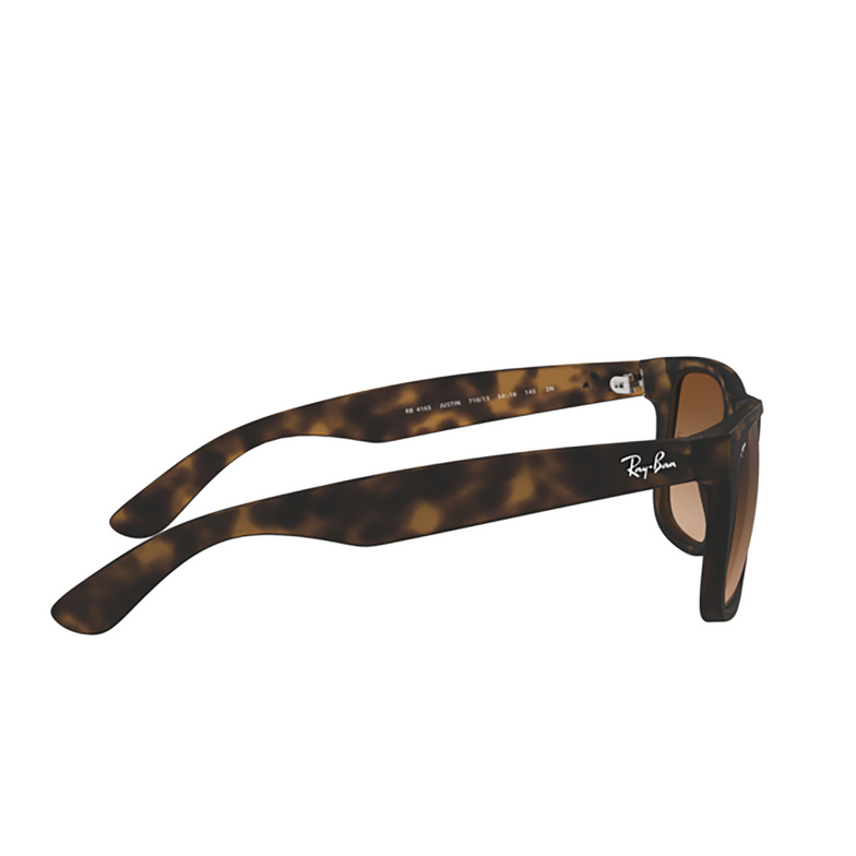 Ray-Ban JUSTIN Sunglasses 710/13 rubber light havana - 3/4