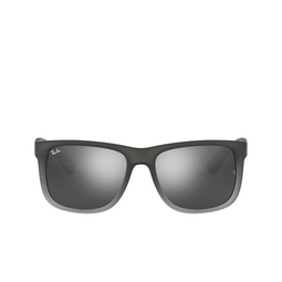 Ray-Ban® Square Sunglasses: RB4165 Justin color 852/88 Rubber Grey/grey Transp. 
