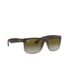 Gafas de sol Ray-Ban JUSTIN 854/7Z rubber brown on grey - Miniatura del producto 2/4