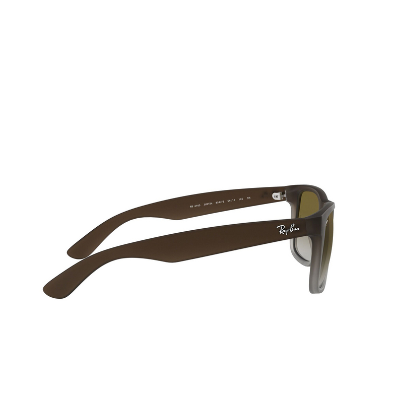 Lunettes de soleil Ray-Ban JUSTIN 854/7Z rubber brown on grey - 3/4