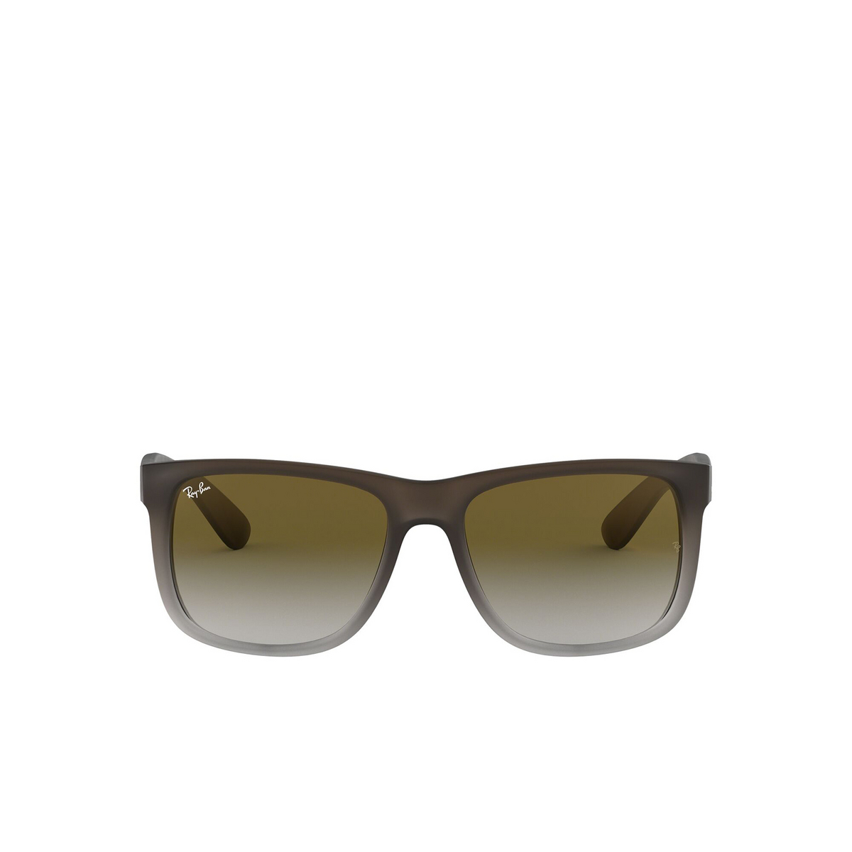 Ray-Ban JUSTIN Sunglasses 854/7Z Rubber Brown on Grey - front view