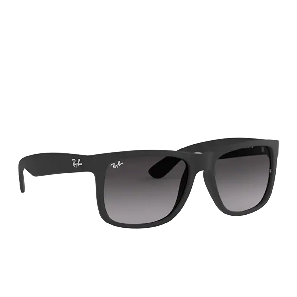 Ray-Ban JUSTIN Sunglasses 622/8G RUBBER BLACK - three-quarters view