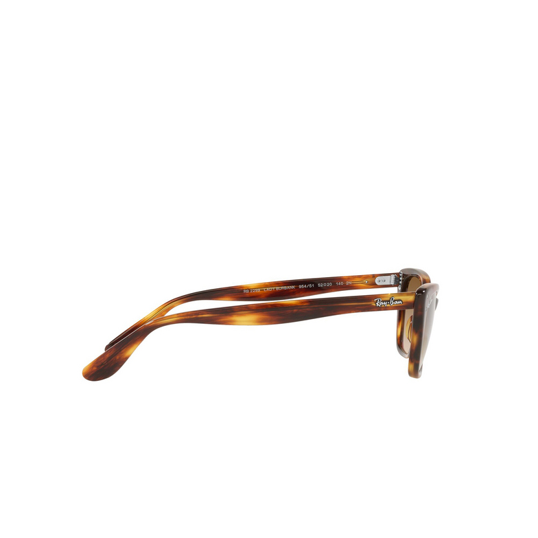 Ray-Ban LADY BURBANK Sunglasses 954/51 striped havana - 3/4