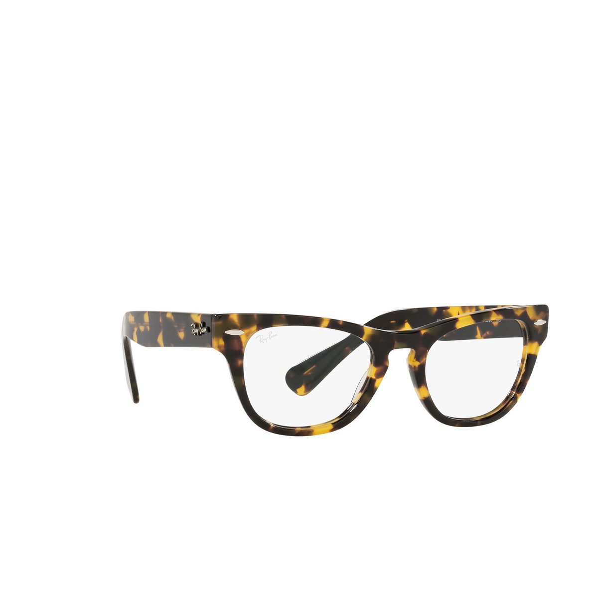 Ray-Ban® Cat-eye Eyeglasses: Laramie RX2201V color Yellow Havana 8116 - three-quarters view.