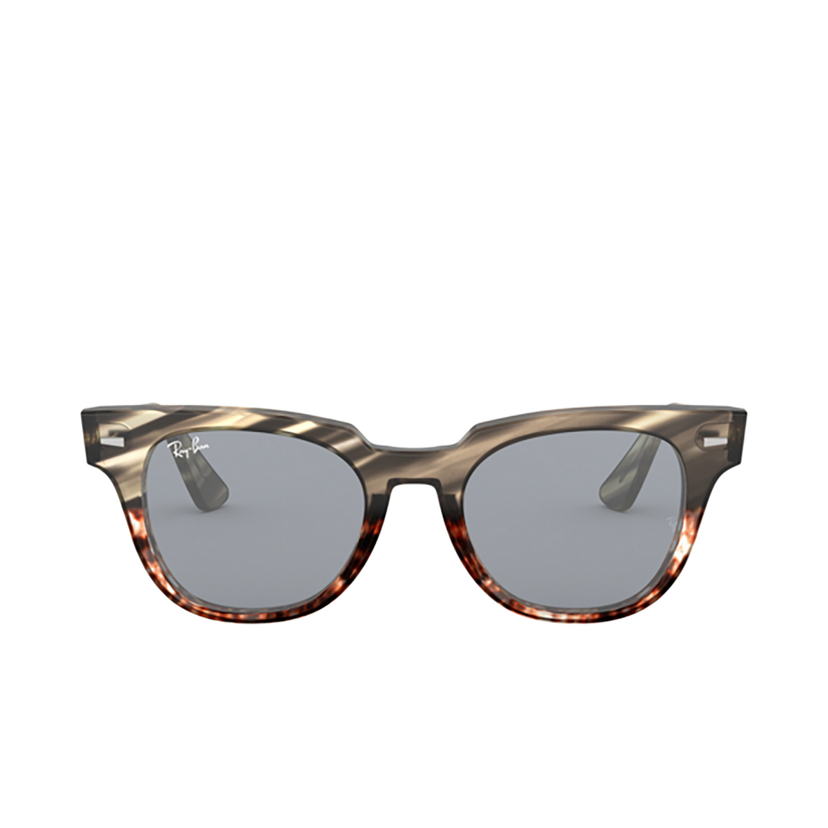 Ray-Ban® Square Sunglasses: Meteor RB2168 color Grey Gradient Brown Stripped 1254Y5 - front view.