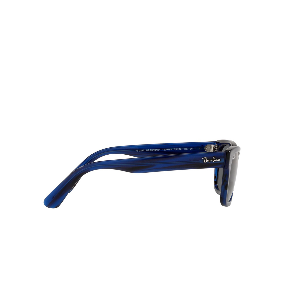 Ray-Ban® Rectangle Sunglasses: RB2283 Mr Burbank color 1339B1 Striped Blue - product thumbnail 3/3