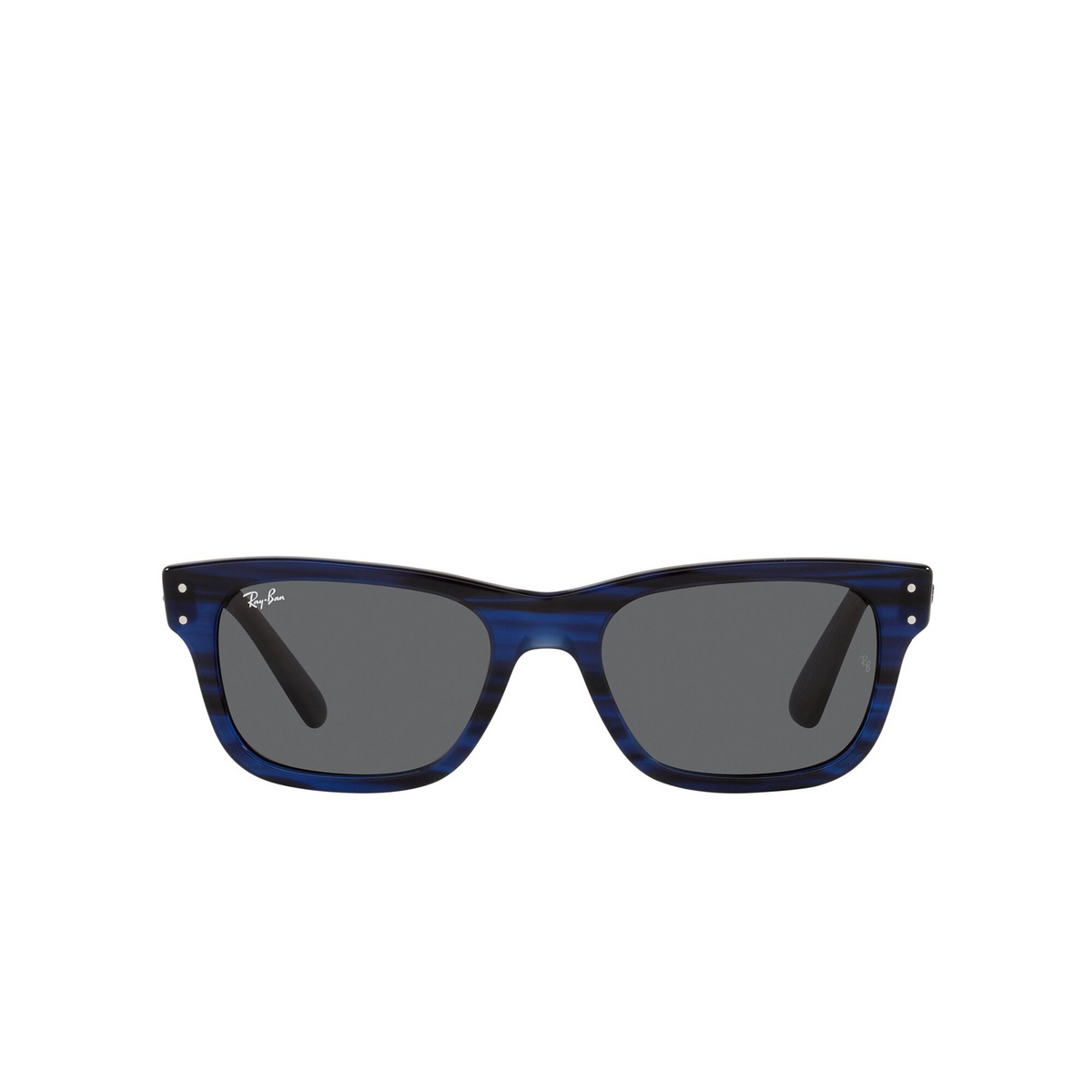 Ray-Ban® Rectangle Sunglasses: Mr Burbank RB2283 color Striped Blue 1339B1 - front view.