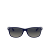 Gafas de sol Ray-Ban NEW WAYFARER 605371 matte blue on transparent - Miniatura del producto 1/4