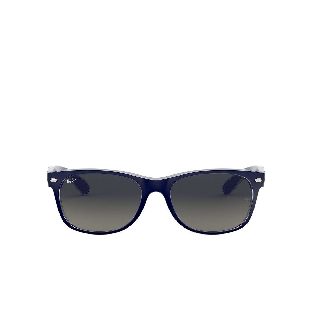 Ray-Ban NEW WAYFARER Sunglasses 605371 Matte Blue on Transparent - front view