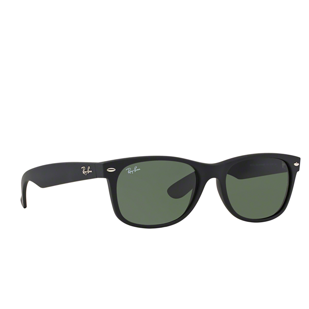 Ray-Ban NEW WAYFARER Sunglasses 622 RUBBER BLACK - three-quarters view