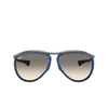 Gafas de sol Ray-Ban OLYMPIAN AVIATOR 131032 wrinkled blue on brown - Miniatura del producto 1/4