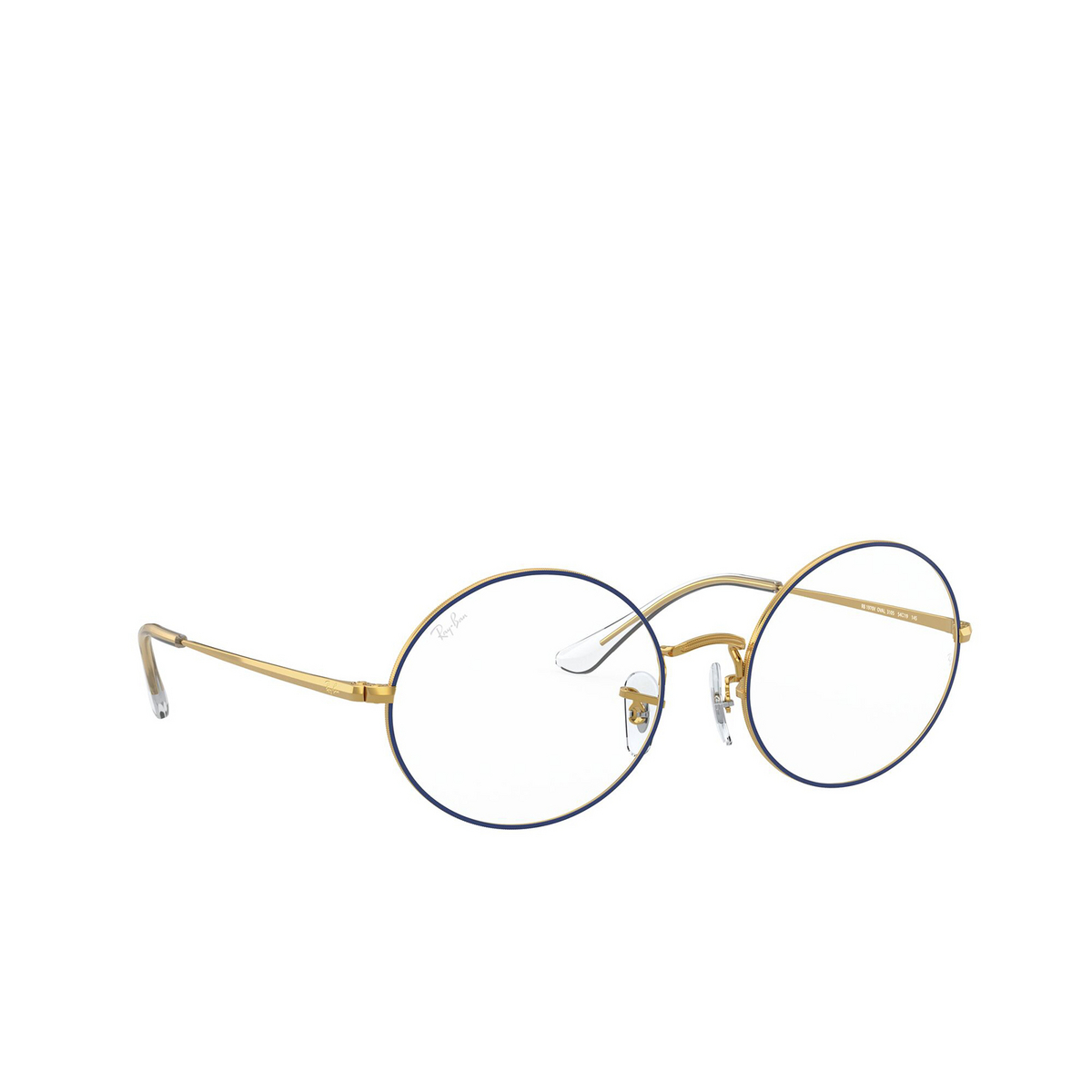 Ray-Ban OVAL Eyeglasses 3105 Blue on Legend Gold - three-quarters view