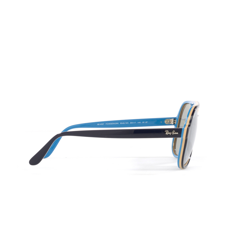 Ray-Ban POWDERHORN Sunglasses 6546W3 blue creamy light blue - 3/4