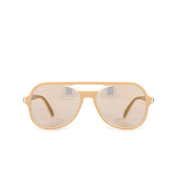 Ray-Ban® Aviator Sunglasses: RB4357 Powderhorn color 6551B3 Light Brown Creamy Blue 