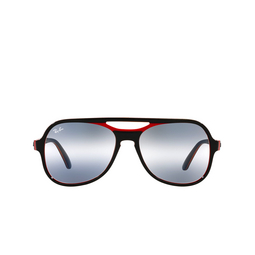 Ray-Ban® Aviator Sunglasses: RB4357 Powderhorn color 6552GA Black Red Blue 