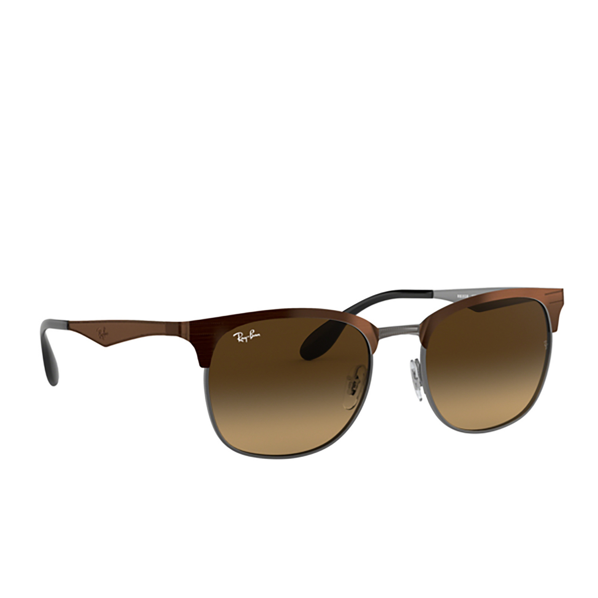 Ray-Ban® Square Sunglasses: RB3538 color 188/13 Top Brown On Gunmetal - product thumbnail 2/3
