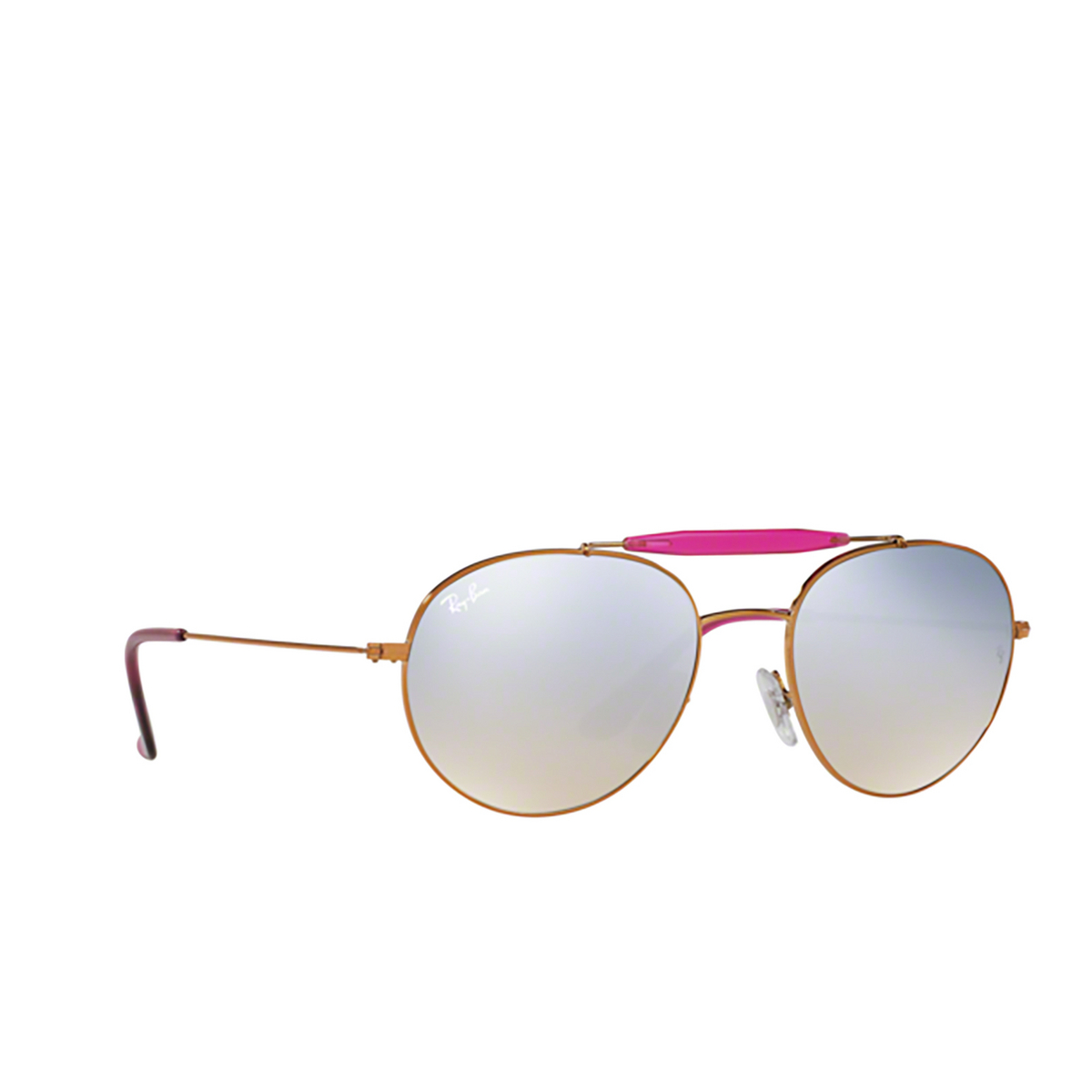 Ray-Ban® Round Sunglasses: RB3540 color 198/9U Shiny Bronze - product thumbnail 2/3