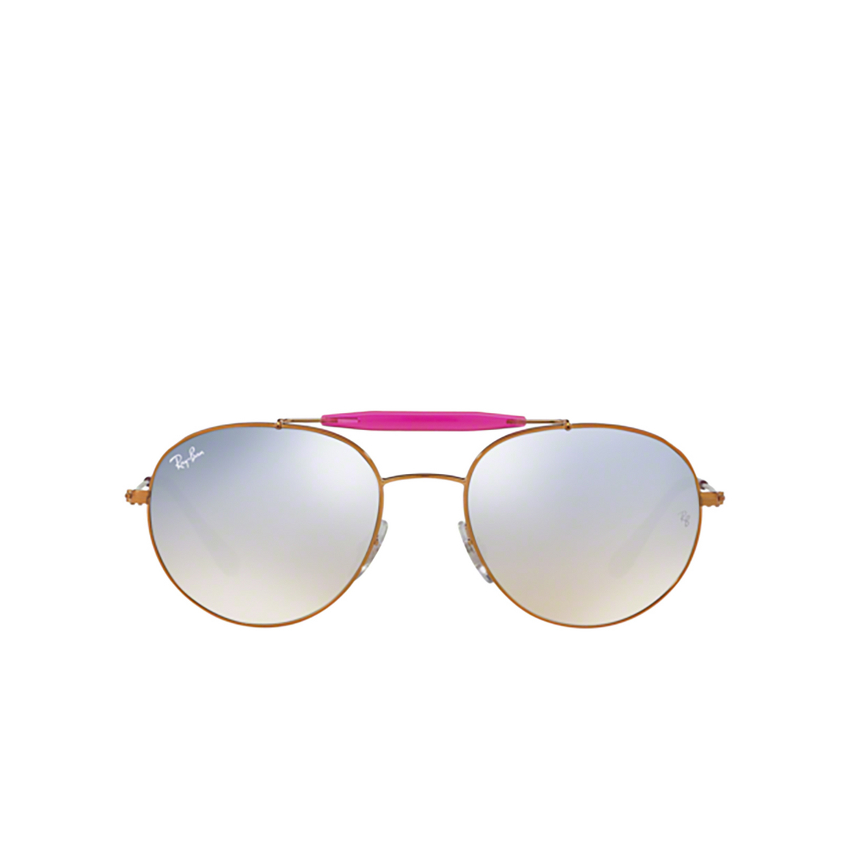 Ray-Ban® Round Sunglasses: RB3540 color 198/9U Shiny Bronze - product thumbnail 1/3