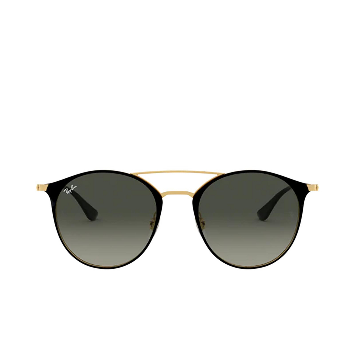 Ray-Ban® Round Sunglasses: RB3546 color Black On Arista 187/71 - front view.