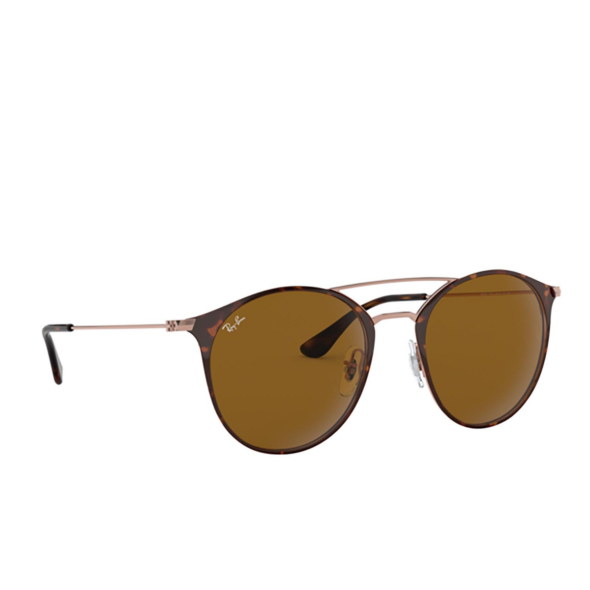 Ray-Ban RB3546 Sunglasses 9074 COPPER ON TOP HAVANA - three-quarters view