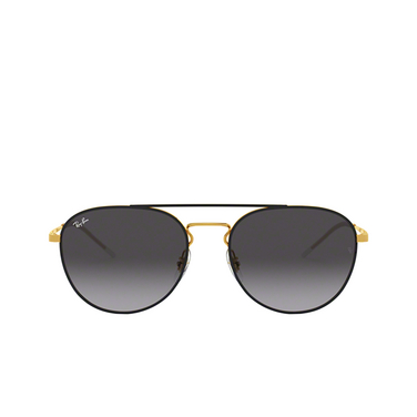 Ray-Ban RB3589 Sunglasses 90548G gold top on black - front view