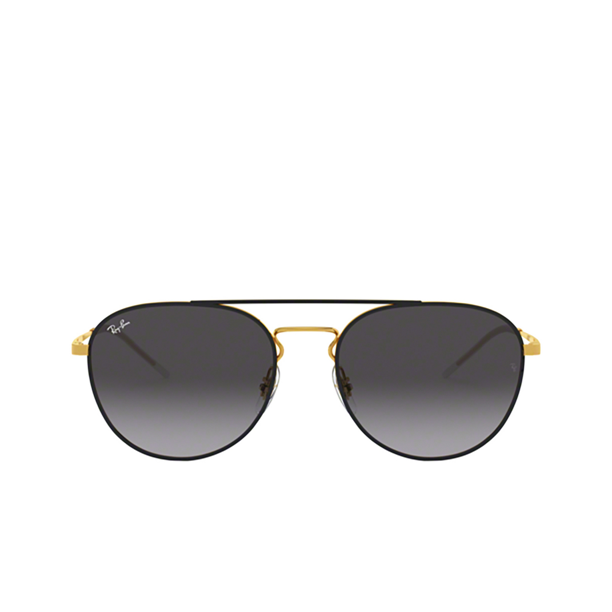 Ray-Ban RB3589 Sunglasses 90548G GOLD TOP ON BLACK - front view