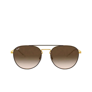 Gafas de sol Ray-Ban RB3589 905513 gold top on brown - Vista delantera