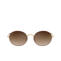 Ray-Ban® Oval Sunglasses: RB3594 color 9115S0 Rubber Gold On Brown 
