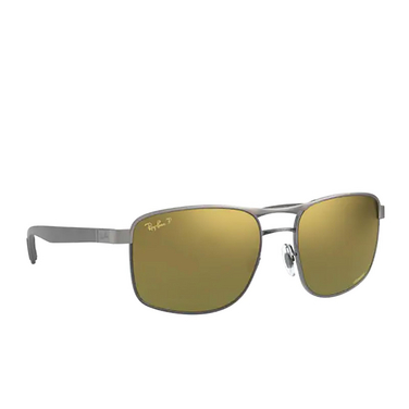 Ray-Ban RB3660CH Sunglasses 90756O gunmetal on matte gunmetal - three-quarters view