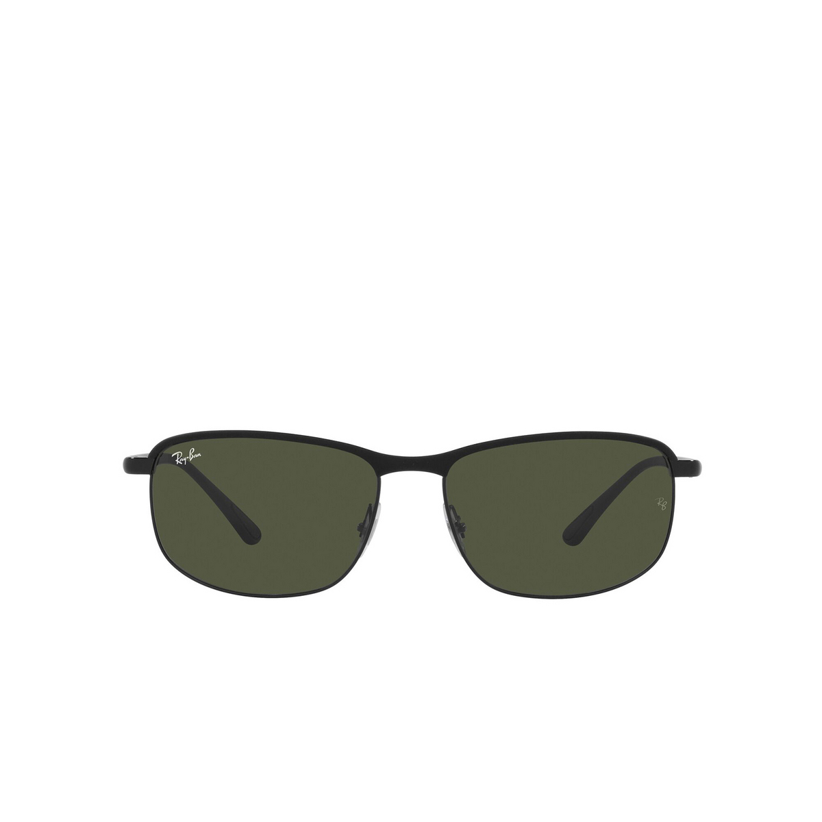 Ray-Ban® Square Sunglasses: RB3671 color Back On Black 186/31 - front view.