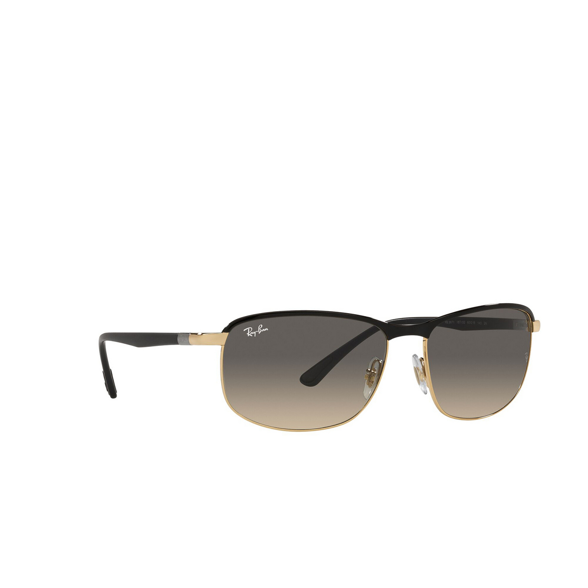 Ray-Ban® Square Sunglasses: RB3671 color 187/32 Black On Arista - 2/3