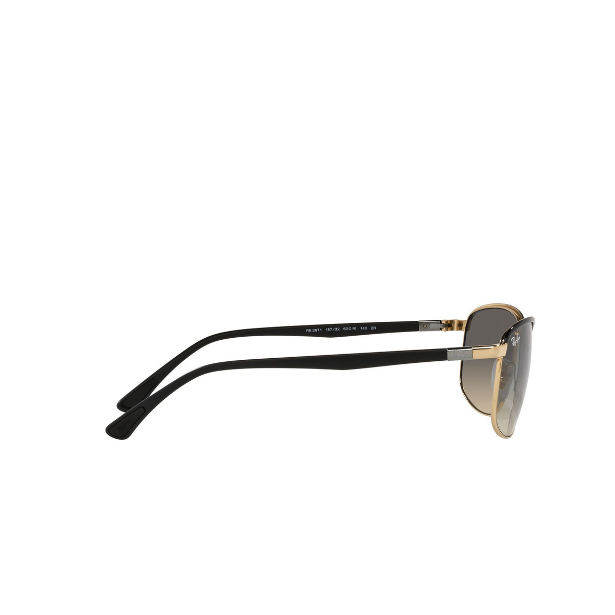 Ray-Ban® Square Sunglasses: RB3671 color 187/32 Black On Arista - product thumbnail 3/3
