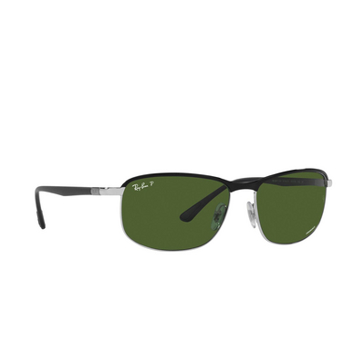 Gafas de sol Ray-Ban RB3671CH 9144P1 black on silver - Vista tres cuartos