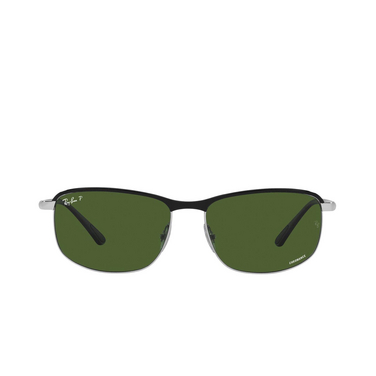 Lunettes de soleil Ray-Ban RB3671CH 9144P1 black on silver - Vue de face