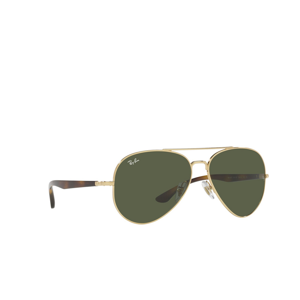 Ray-Ban® Aviator Sunglasses: RB3675 color Arista 001/31 - three-quarters view.