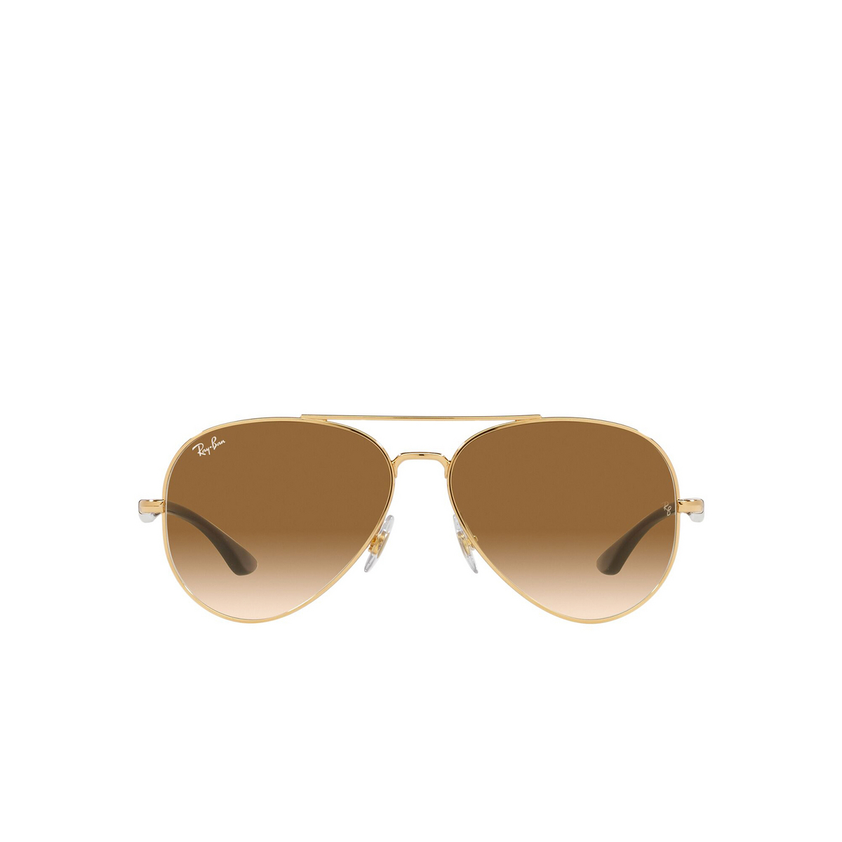 Ray-Ban® Aviator Sunglasses: RB3675 color Arista 001/51 - front view.