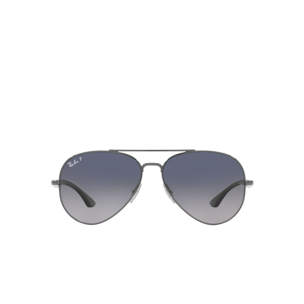 Ray-Ban® Aviator Sunglasses: RB3675 color Gunmetal 004/78 - front view.