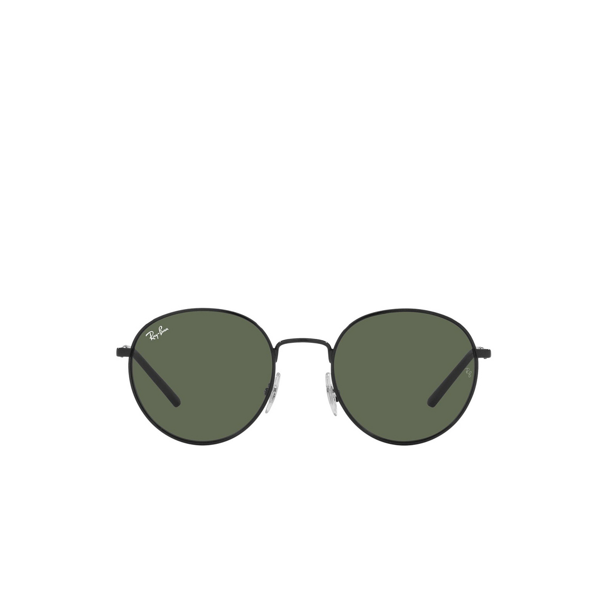 Ray-Ban® Round Sunglasses: RB3681 color Black 002/71 - front view.