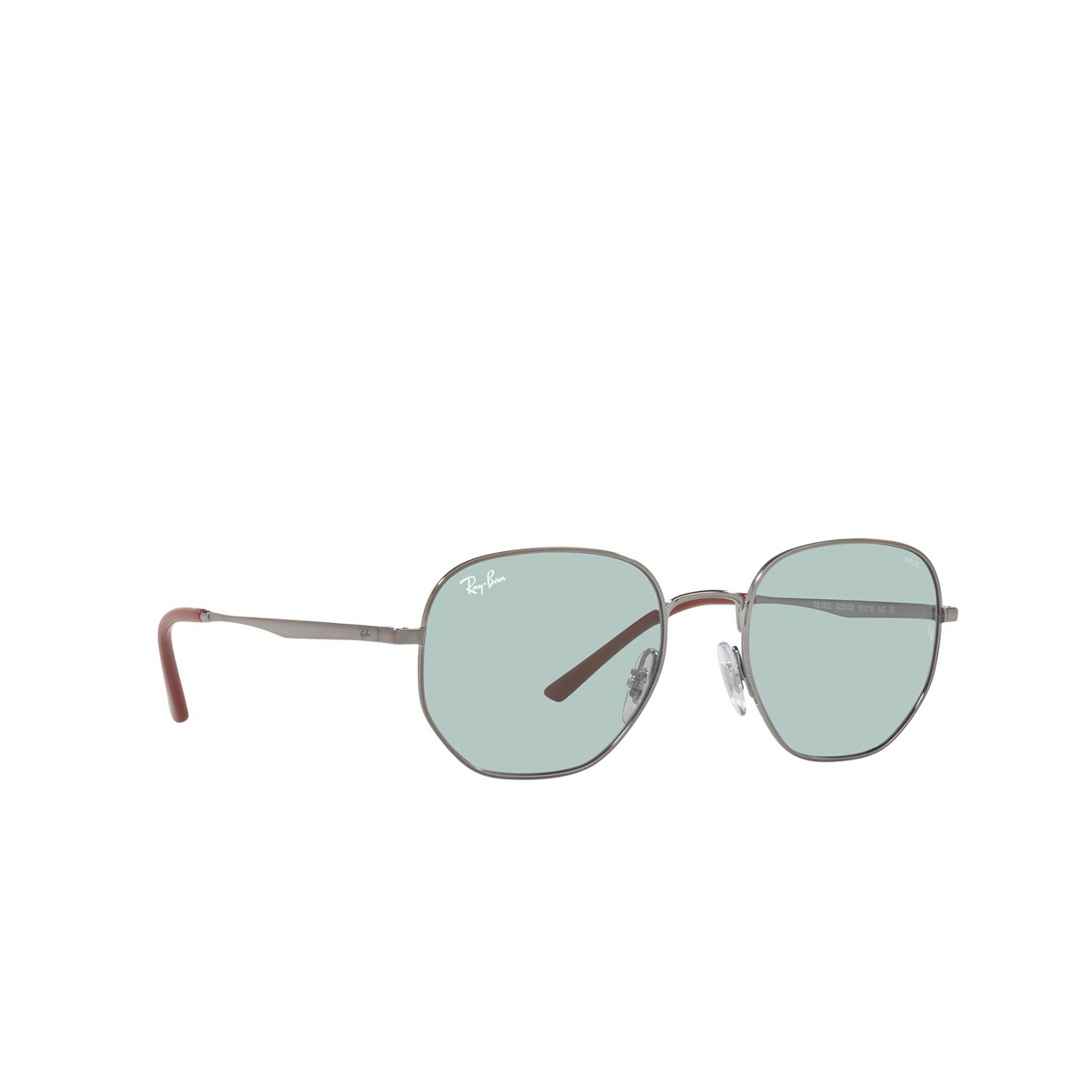 Ray-Ban® Irregular Sunglasses: RB3682 color Gunmetal 9226Q5 - three-quarters view.