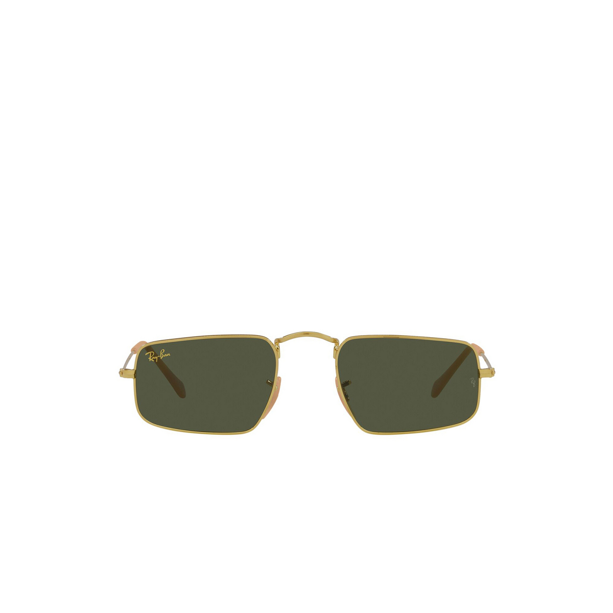 Ray-Ban® Rectangle Sunglasses: RB3957 color Legend Gold 919631 - front view.