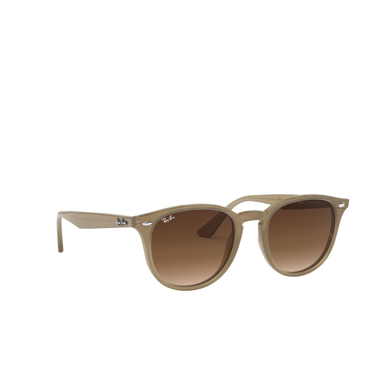 Ray-Ban® Round Sunglasses: RB4259 color Opal Beige 616613 - three-quarters view.