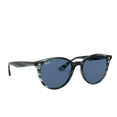 Ray-Ban RB4305 Sunglasses 643280 striped blue havana - three-quarters view