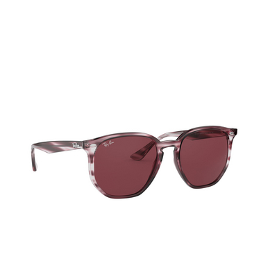 Ray-Ban RB4306 Sunglasses 643175 striped bordeaux havana - three-quarters view