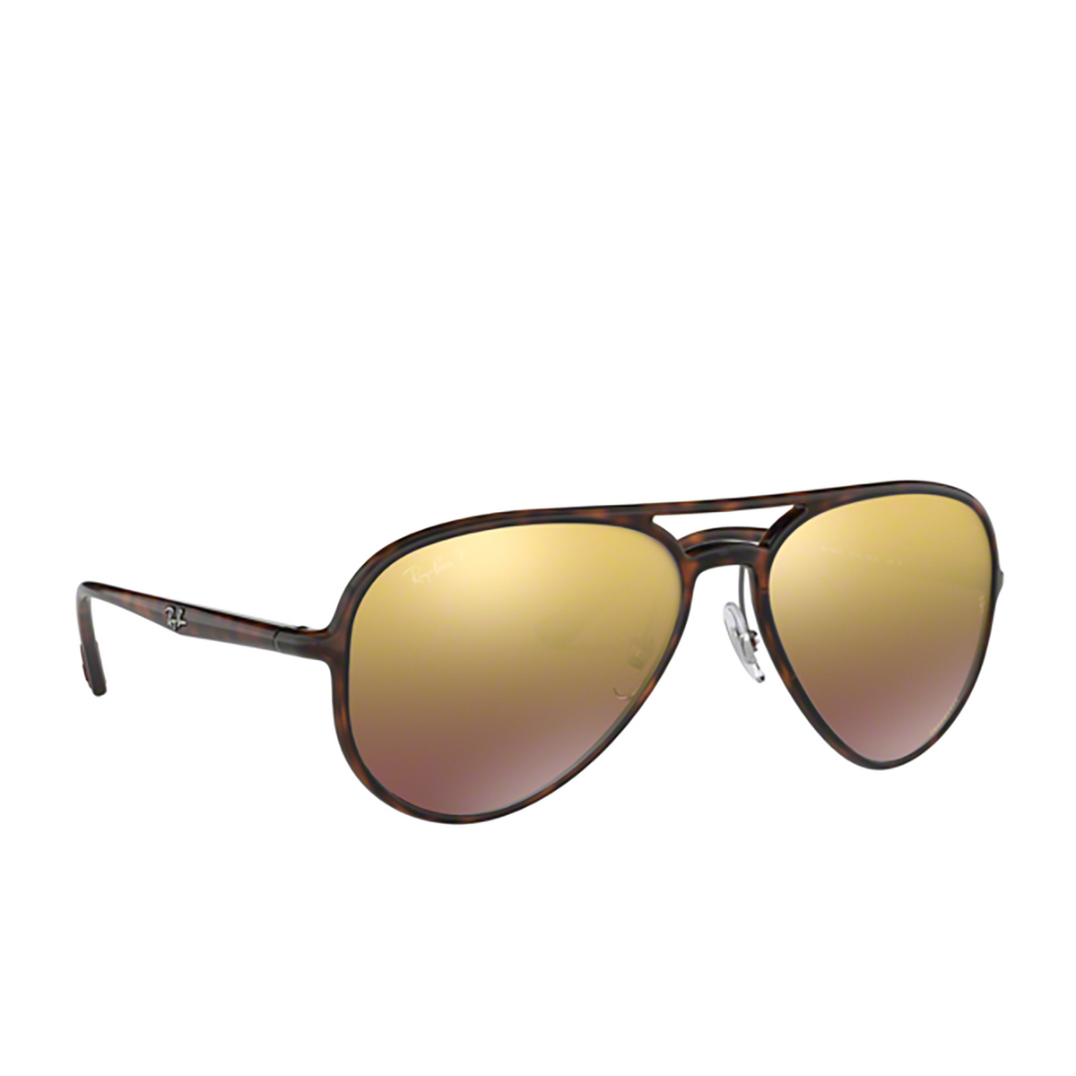 Ray-Ban® Aviator Sunglasses: RB4320CH color 710/6B Light Havana - product thumbnail 2/3